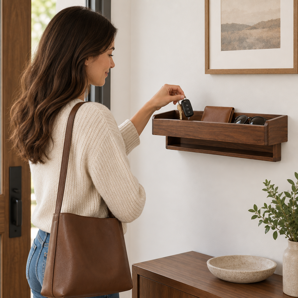 Ravqeli™ Wall-Mounted Entryway Shelf main image 04