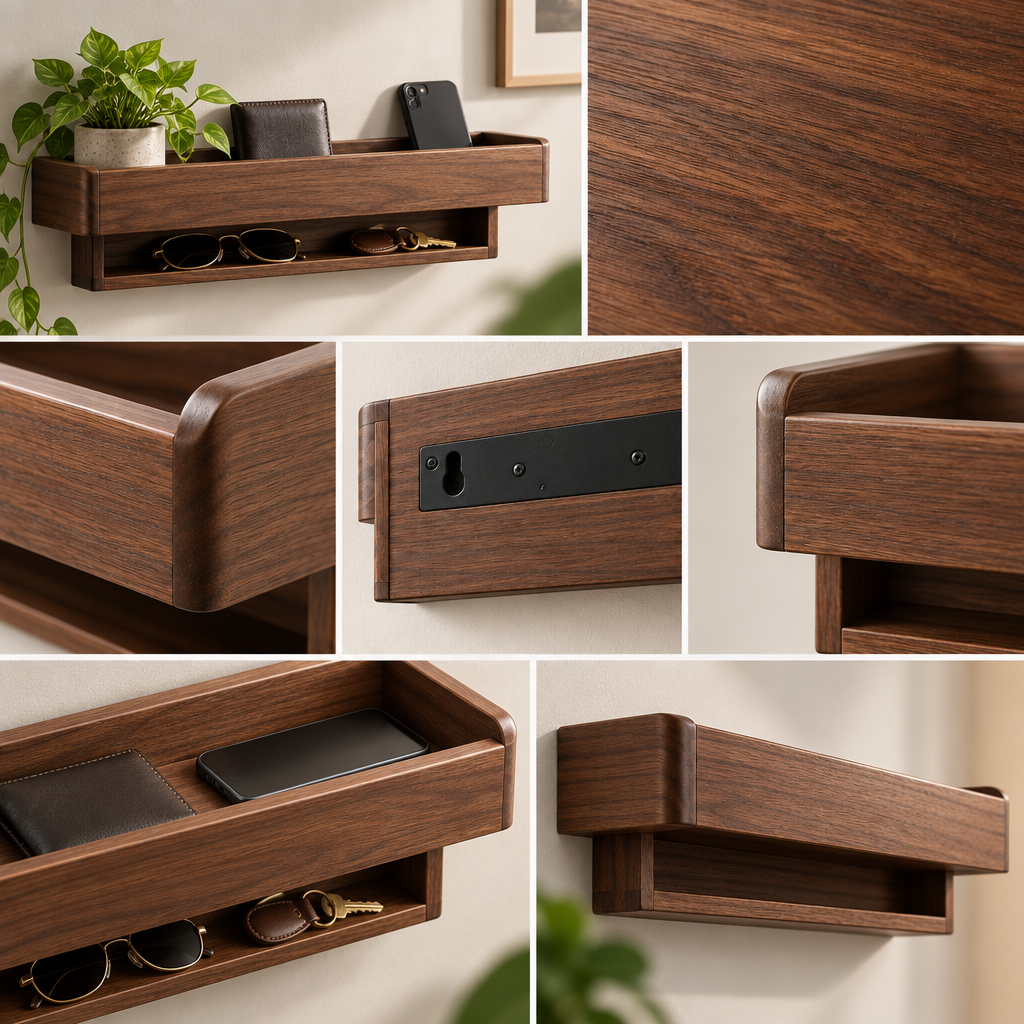 Ravqeli™ Wall-Mounted Entryway Shelf main image 06