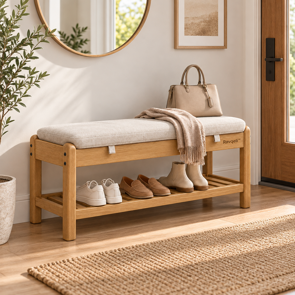 Ravqeli™ Cushioned Shoe Changing Bench main image 02