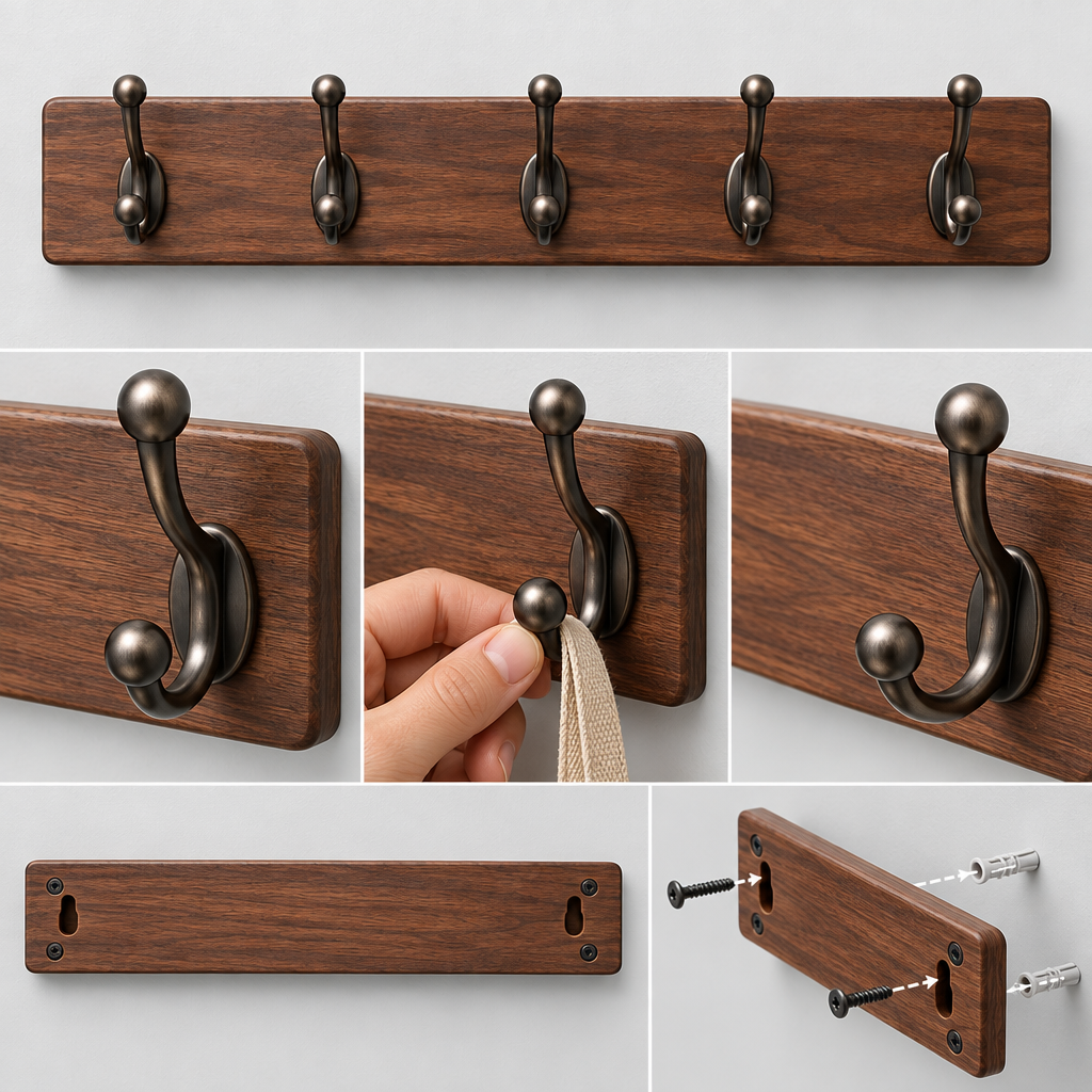 Ravqeli™ Wall-Mounted Multi-Hook Coat Rack main image 03