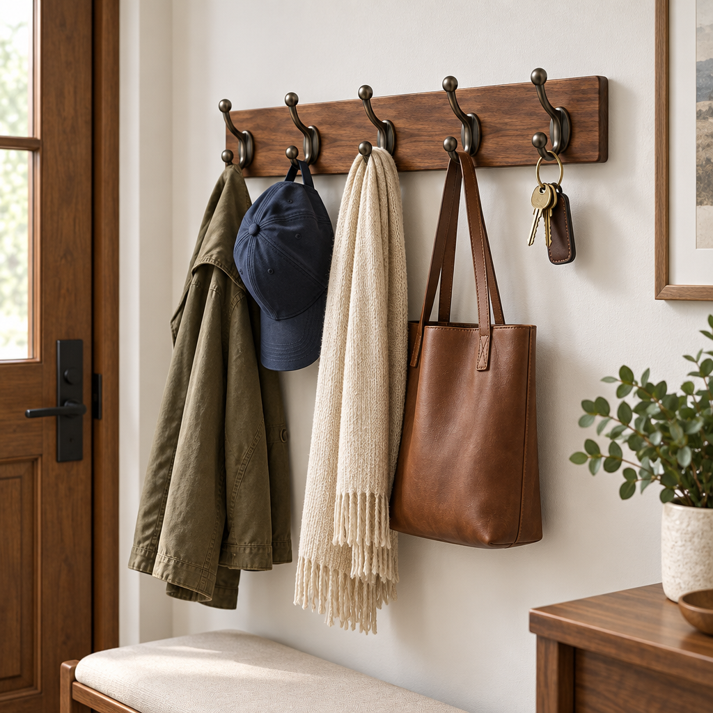 Ravqeli™ Wall-Mounted Multi-Hook Coat Rack main image 05