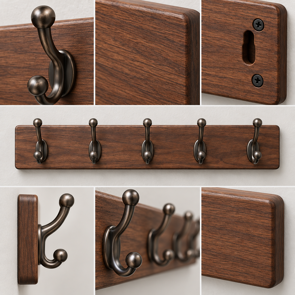 Ravqeli™ Wall-Mounted Multi-Hook Coat Rack main image 06