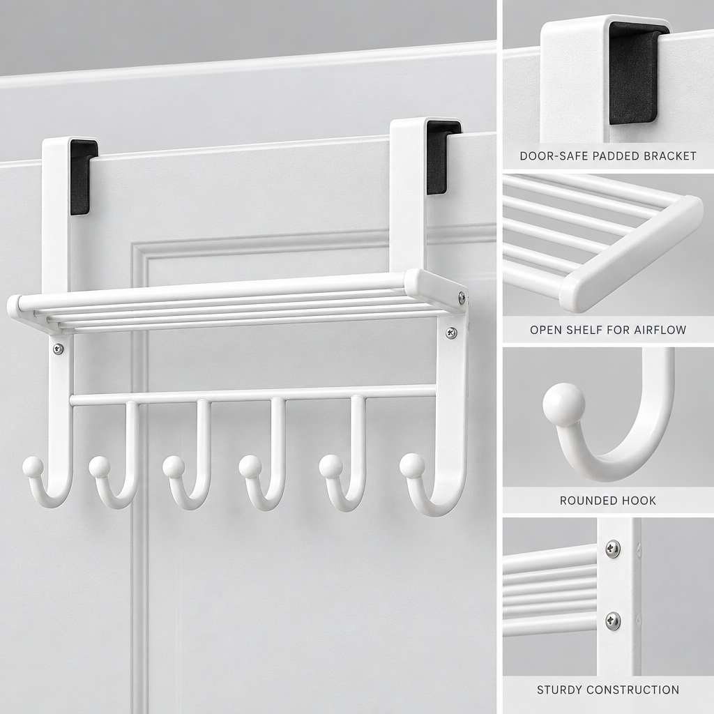 Ravqeli™ Multi-Function Over-Door Rack main image 03
