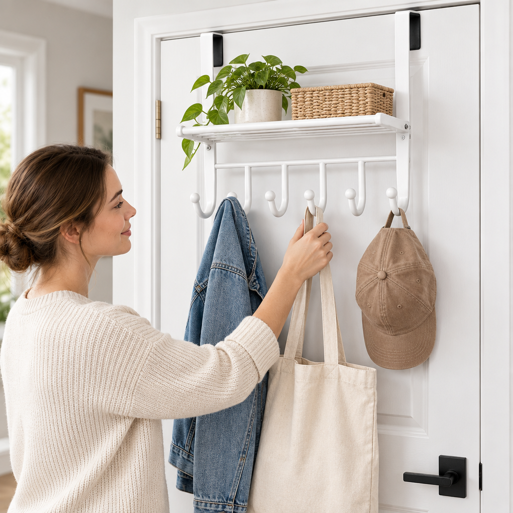 Ravqeli™ Multi-Function Over-Door Rack main image 04